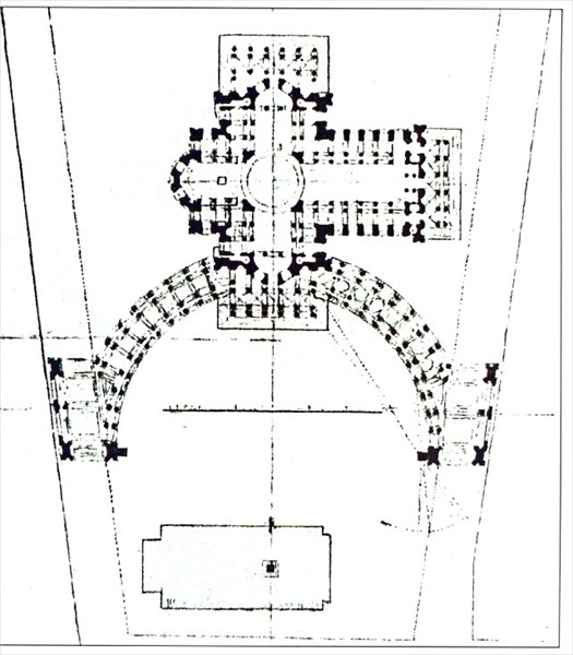 082- Проект Казанского собора, чертеж, 1838 год